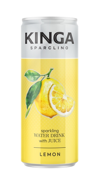 Kinga Sparclino Water Drink cytryna 250 ml/ puszka